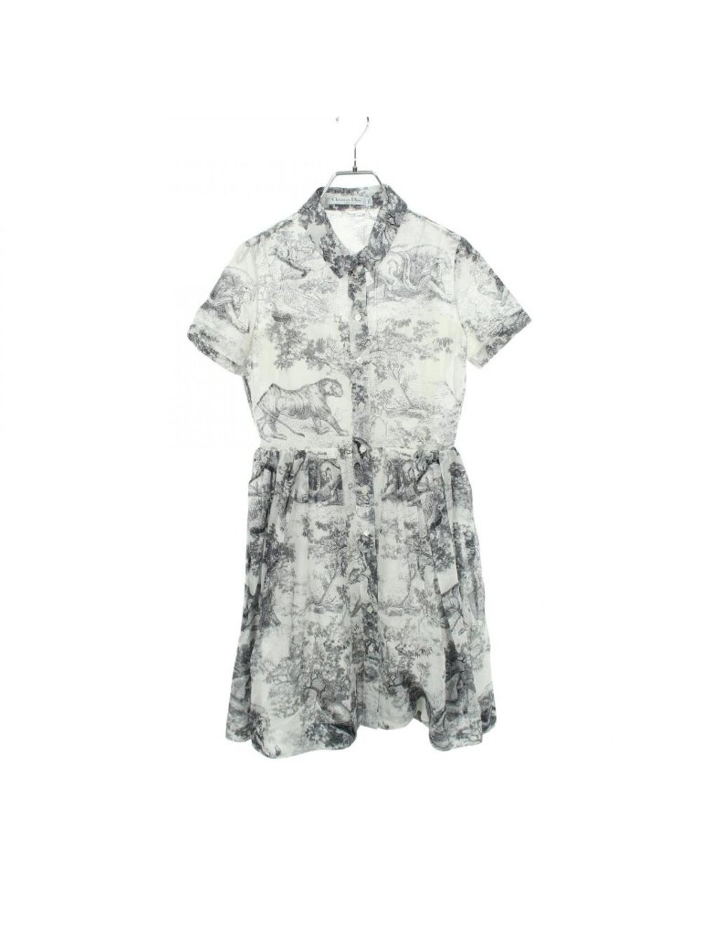 Dior Dress Toile de Jouy Short Sleeve Cotton